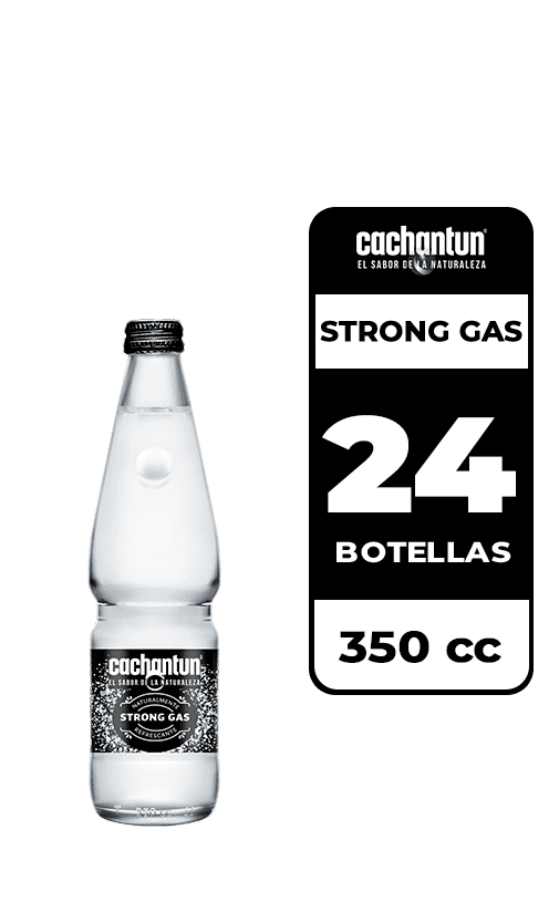 24x Agua Mineral Cachantun Strong Gas 350cc