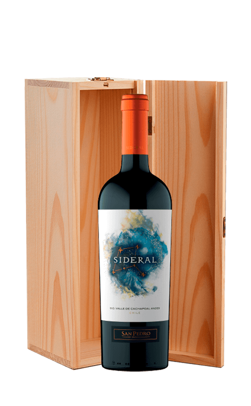Vino Sideral Blend 750cc + Caja Madera