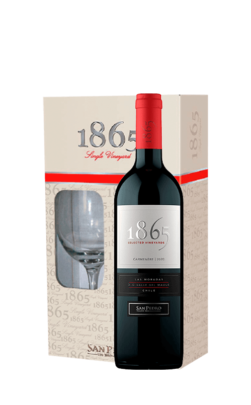 Vino 1865 Carmenere 750cc + Copa