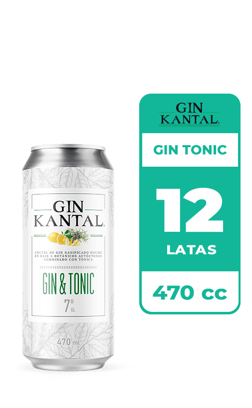 12x Cóctel Kantal Gin Tonic 7° Lata 470cc