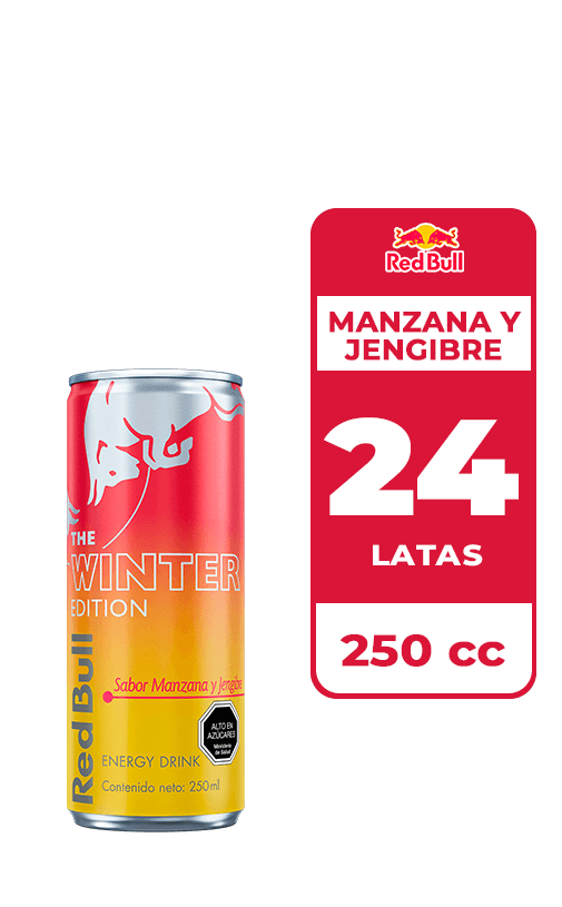 24x Bebida Energética Red Bull Manzana Jengibre 250cc