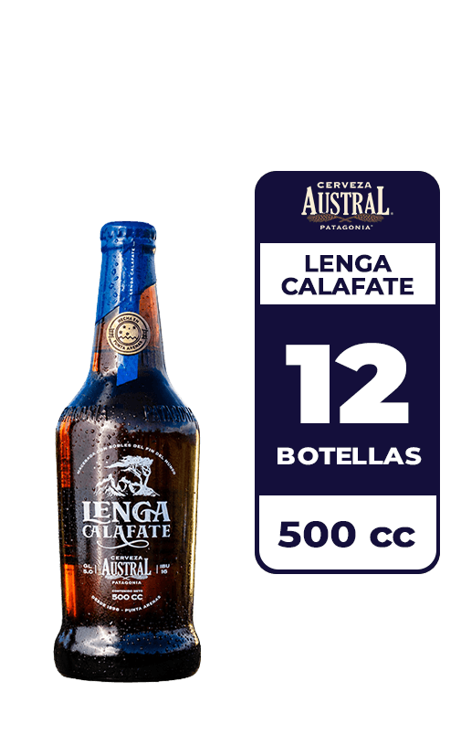 12x Cerveza Austral Lenga Calafate 5.0° Botella 500cc