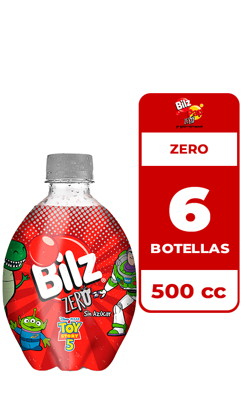 6x Bebida Bilz Zero Botella 500cc
