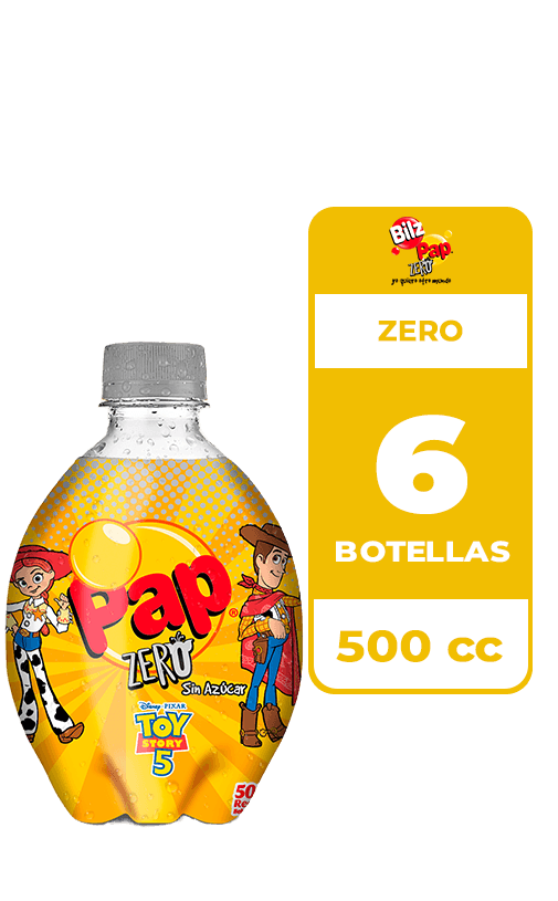 6x Bebida Pap Zero Botella 500cc