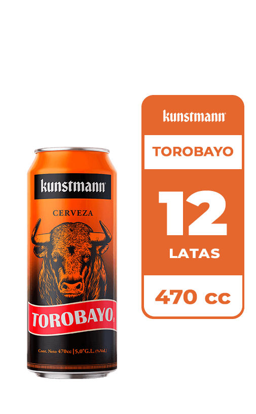 12x Cerveza Kunstmann Torobayo 5.0° Lata 470cc
