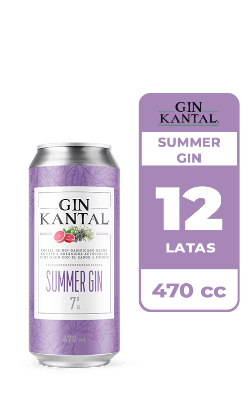 12x Cóctel Kantal Summer Gin 7° Lata 470cc