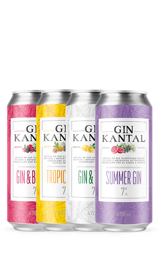 4x Cóctel Kantal Gin Sabores Lata 470cc