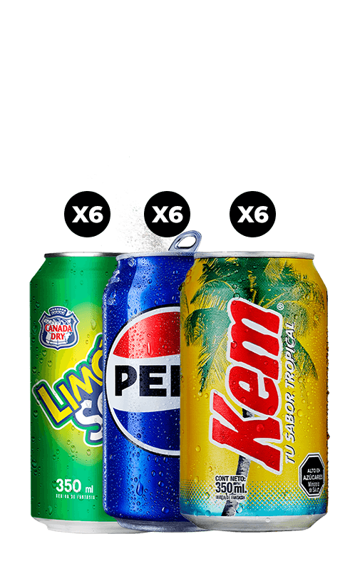 18x Bebida Variedades Lata 350cc