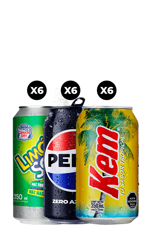 18x Bebida Variedades Zero Lata 350cc