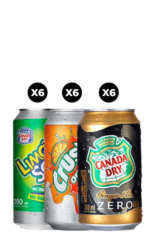 18x Bebida Sabores Zero Lata 350cc