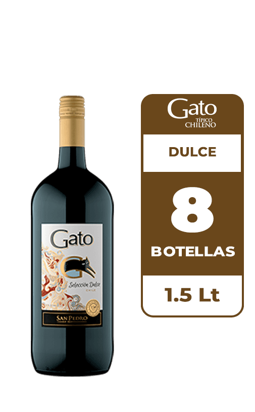 8x Cóctel de Vino Gato Selección Dulce 1.5L