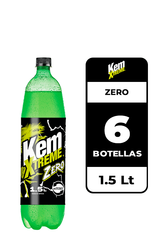 6x Bebida Kem Xtreme Zero Botella 1.5L