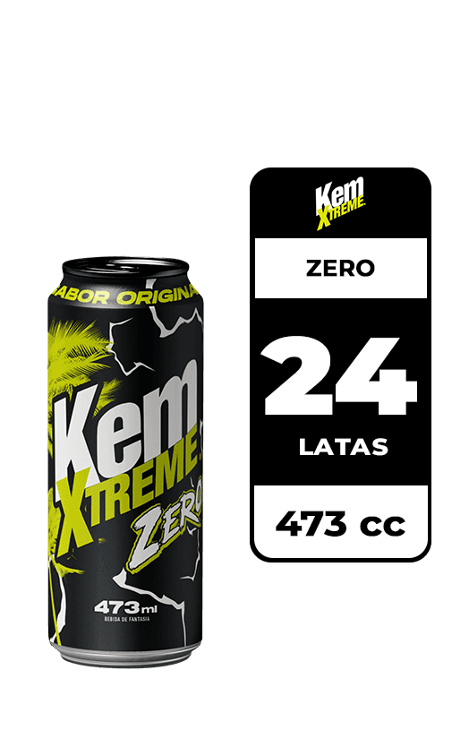 24x Bebida Kem Xtreme Zero Lata 473cc