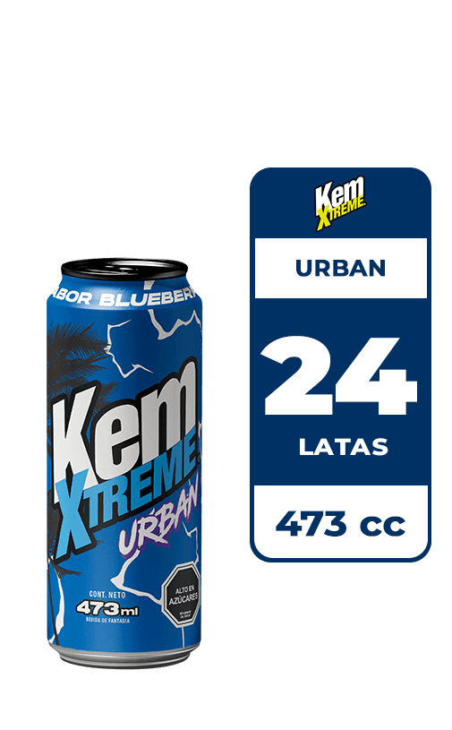 24x Bebida Kem Xtreme Urban Lata 473cc