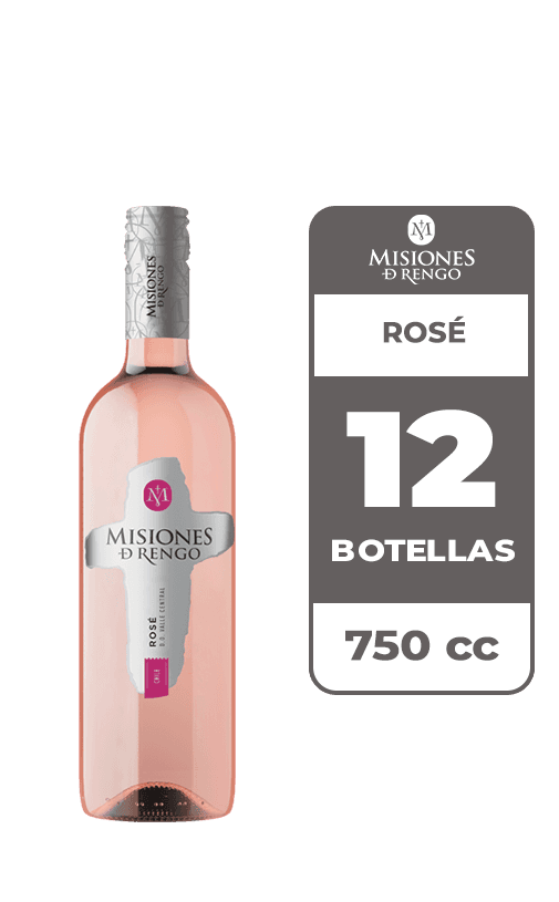 12x Vino Misiones De Rengo Varietal Rosé 750cc
