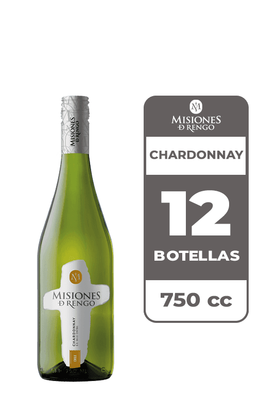 12x Vino Misiones De Rengo Varietal Chardonnay 750cc