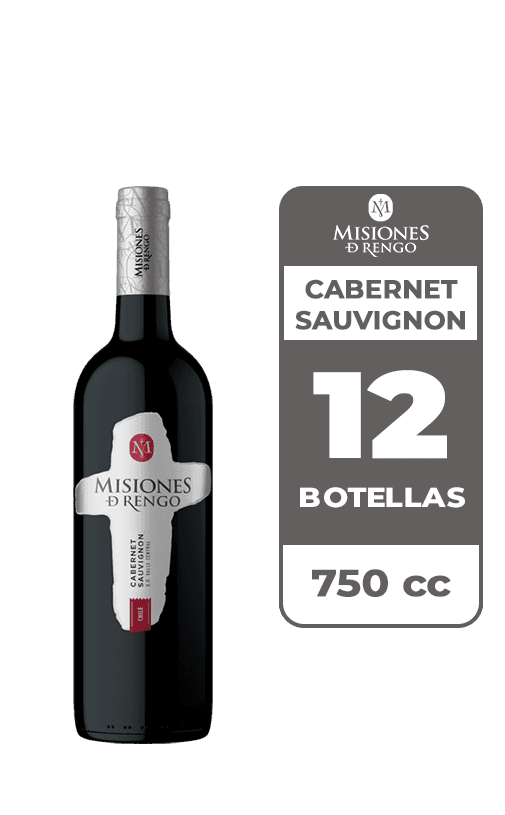 12x Vino Misiones De Rengo Varietal Cabernet Sauvignon 750cc