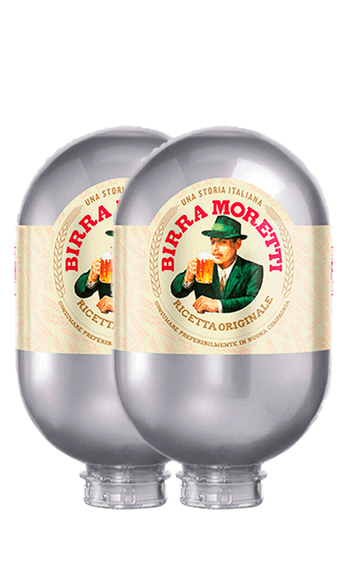 2x Cerveza Barril Birra Moretti Blade 4.5° 8L