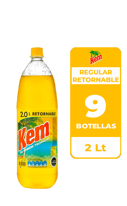 9x Bebida Kem Retornable Botella 2L