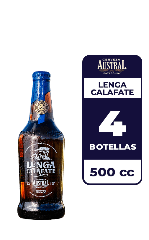 4x Cerveza Austral Lenga Calafate 5.0° Botella 500cc