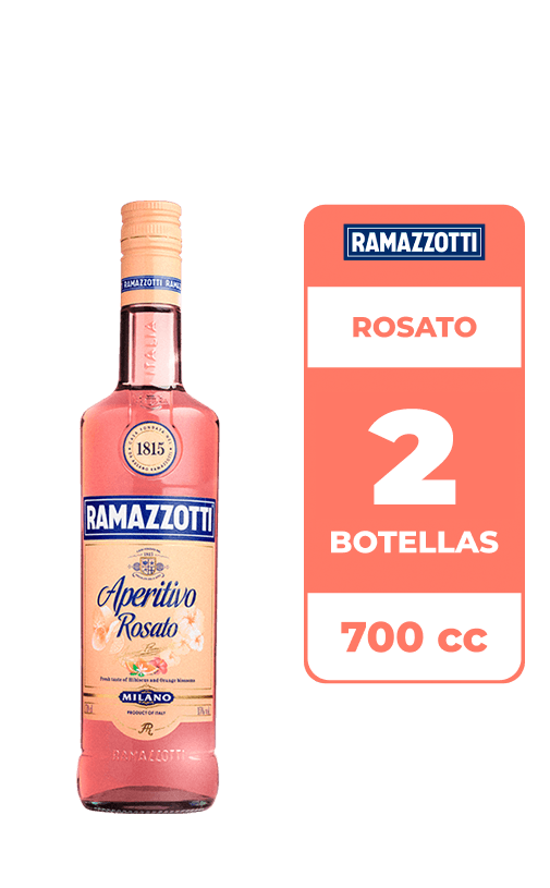 2x Aperitivo Ramazzotti Rosato 15° 700cc