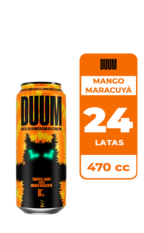 24x Cerveza Duum Tropical Night Mango Maracuyá Lata 470cc