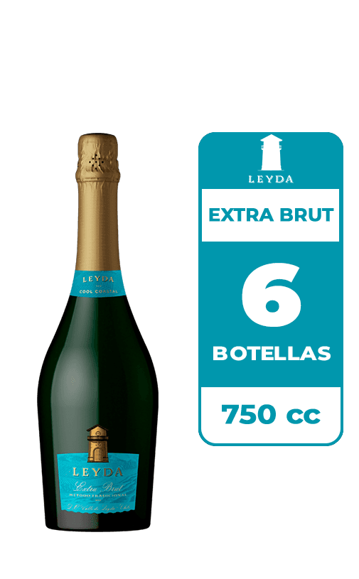 6x Espumante Leyda Extra Brut 750cc