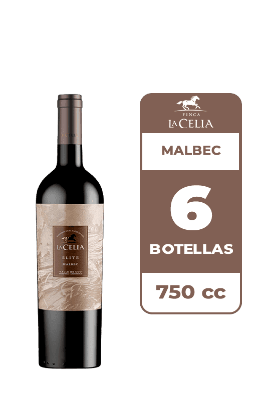 6x Vino La Celia Elite Malbec 750cc
