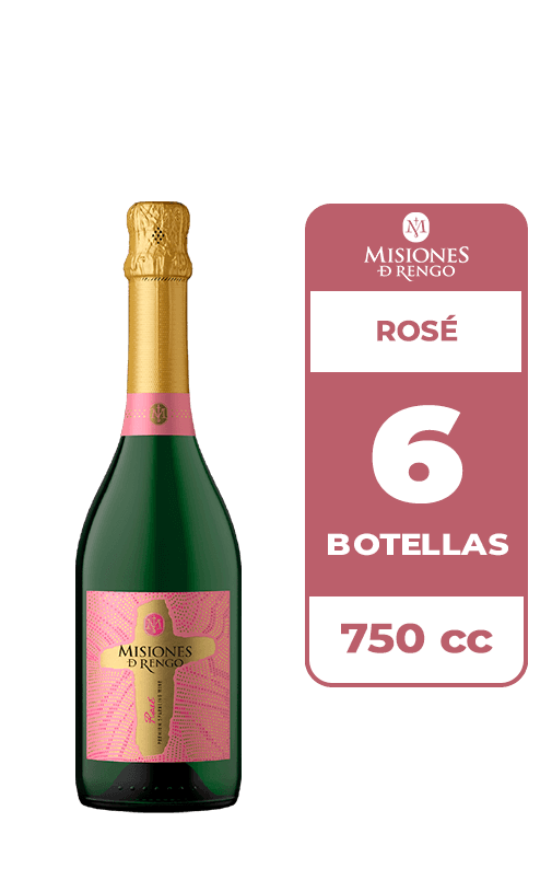 6x Espumante Misiones De Rengo Rosé 750cc