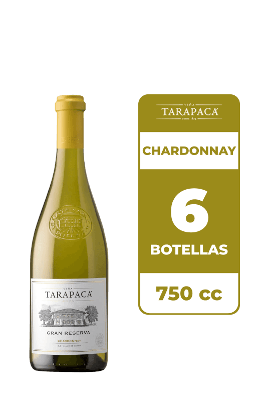 6x Vino Tarapacá Gran Reserva Chardonnay 750cc