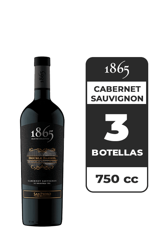 3x Vino 1865 Double Barrel Cabernet Sauvignon 750cc