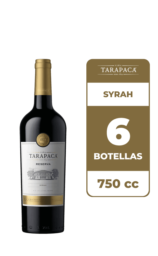6x Vino Tarapacá Reserva Syrah 750cc