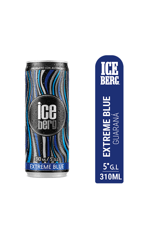 24x Cóctel Iceberg Extreme Blue 5° Lata 310cc