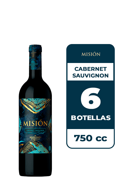 6x Vino Misión Medium Sweet Cabernet Sauvignon 750cc