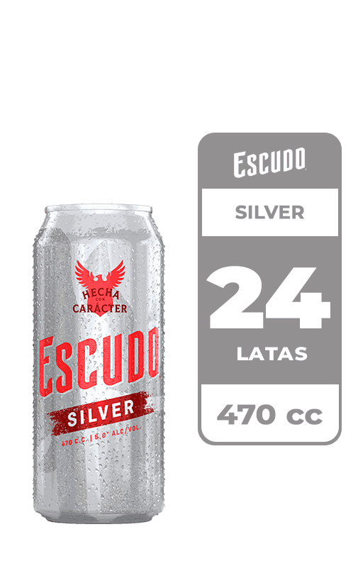 24x Cerveza Escudo Silver 5.0° Lata 470cc