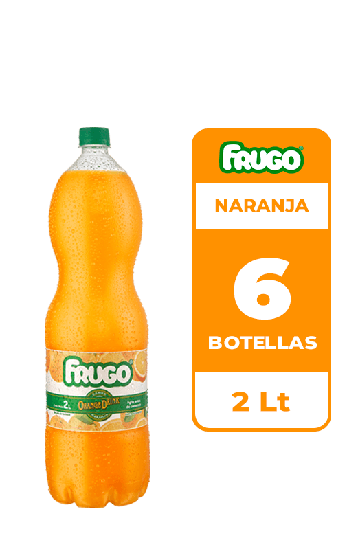6x Jugo Frugo Naranja 2L